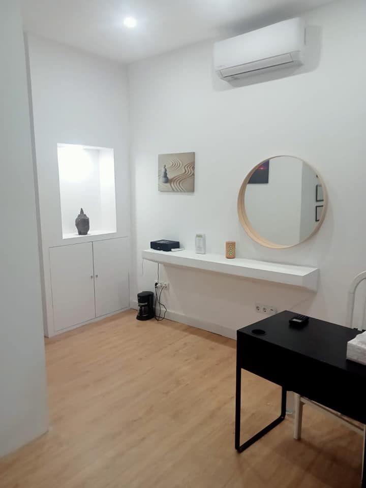 The calm and professional reception area of the massage clinic